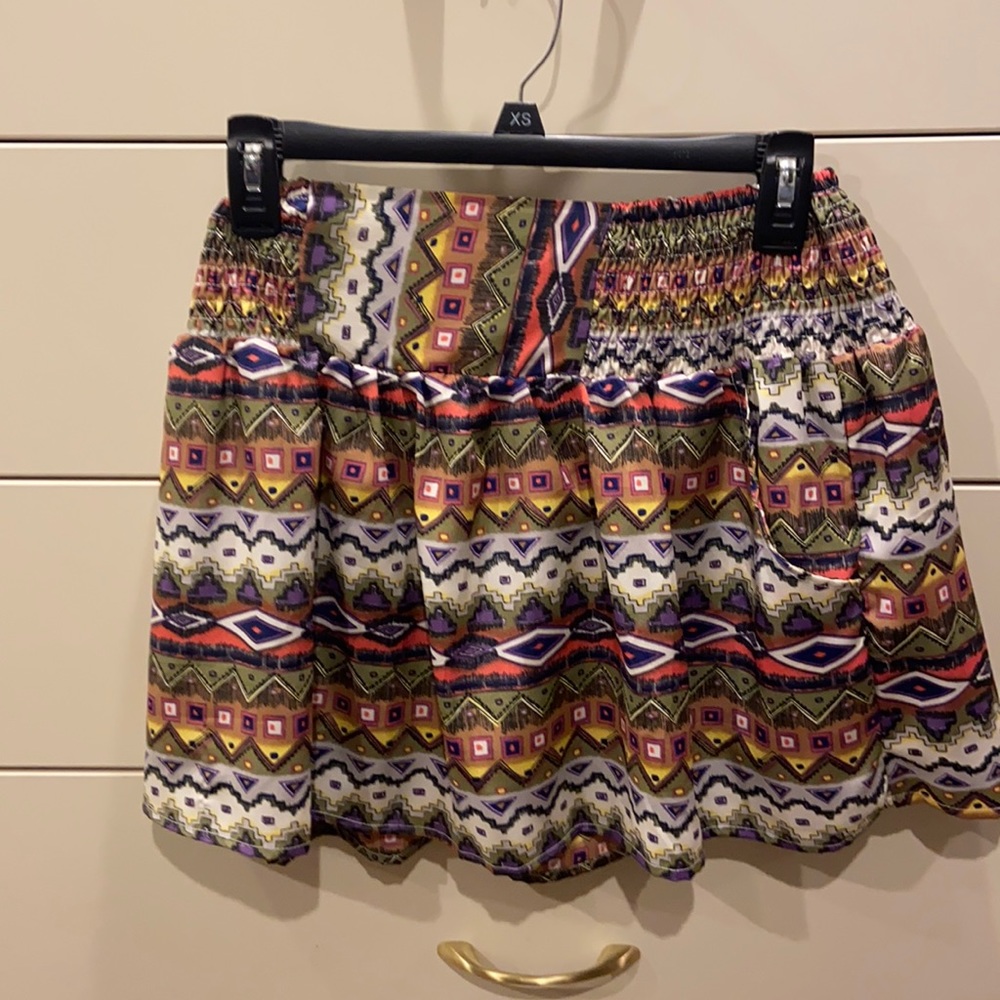 Aztec Print Skirt